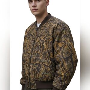 Reversible Camouflage Bomber Jacket Unisex